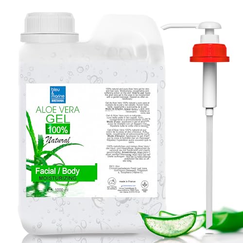 Gel Aloe Vera 100% Puro | Orgánico y Vegano (1000 ml)