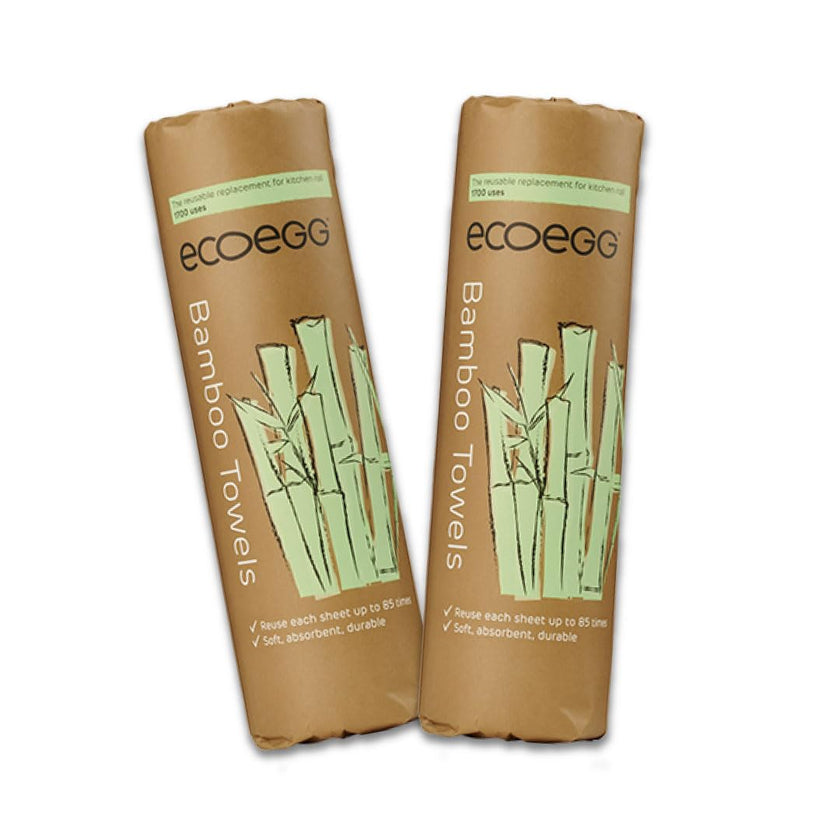 2 reusable bamboo kitchen towels 40 sheets