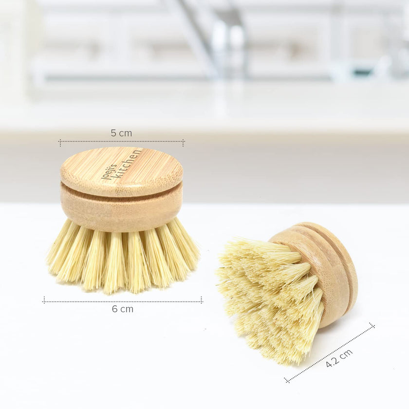 Ecological Bamboo and Sisal Kitchen Brushes