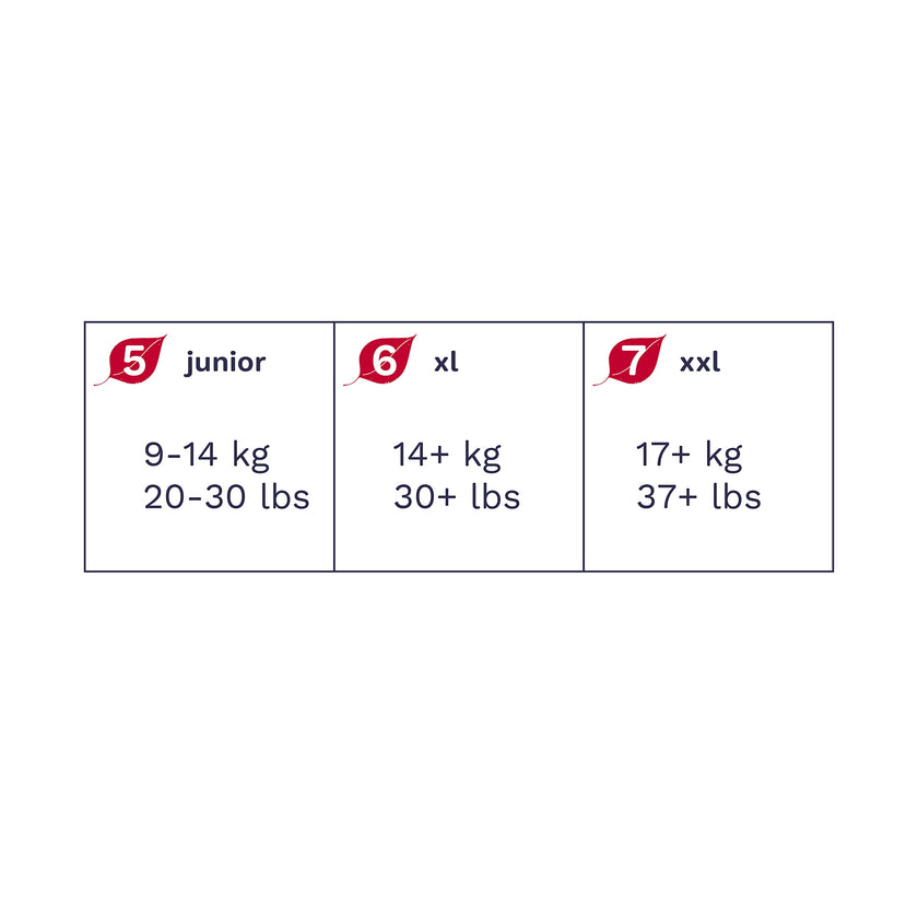 Pañales Ecológicos Talla 6 Niños | Pack Mensual (108 uds)