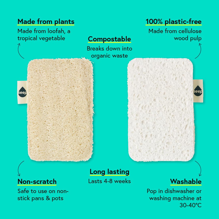 Ecological Scouring Pad Compostable Kitchen Sponge