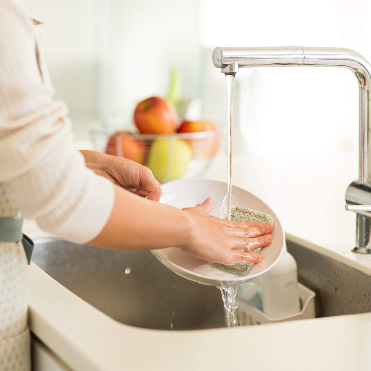 Natural Dishwashing Sponge (Pack of 8) | Eco-Friendly Scouring Pad