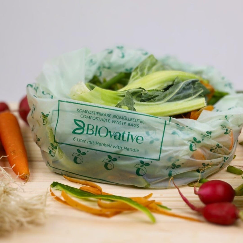 Compostable bags for organic waste 6L with and without handle - 200 bags