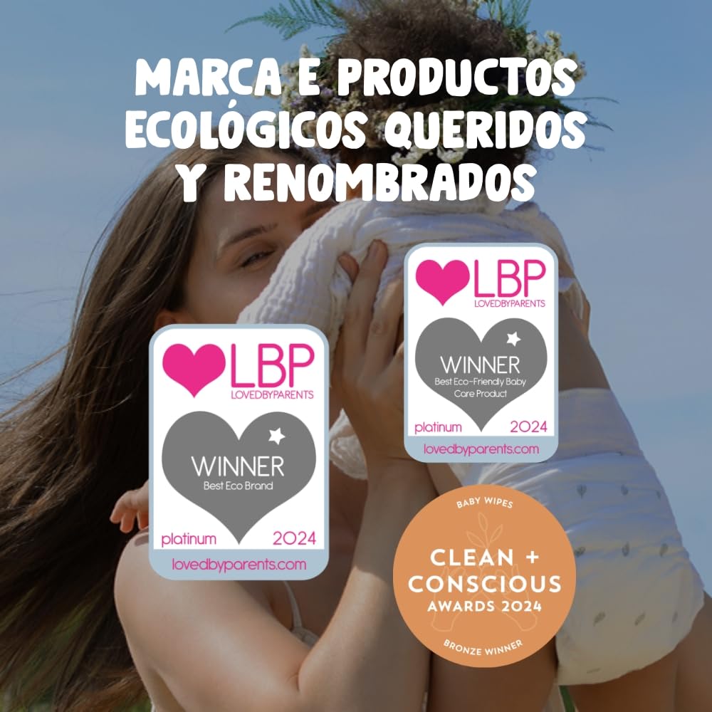 Toallitas Húmedas para Bebé sin Perfume | 100% Compostables