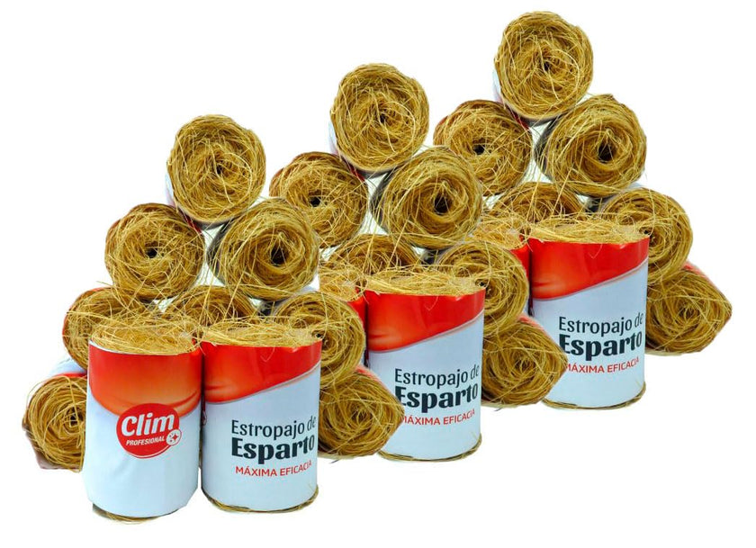 Natural eco-friendly esparto grass scouring pad. Pack of 48 units