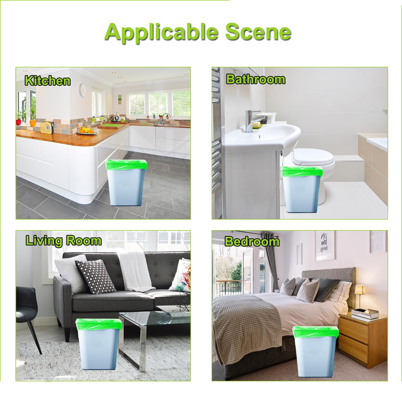 120 Compostable Organic Garbage Bags 20L KITBEST