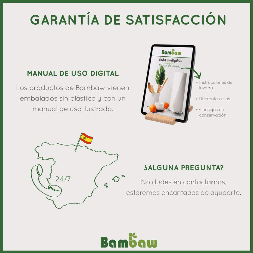 Eco-friendly and reusable kitchen roll | 20-sheet cloths