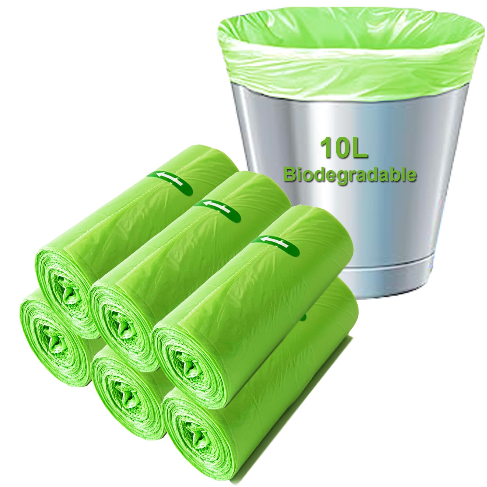 120 Compostable Organic Garbage Bags 10L KITBEST
