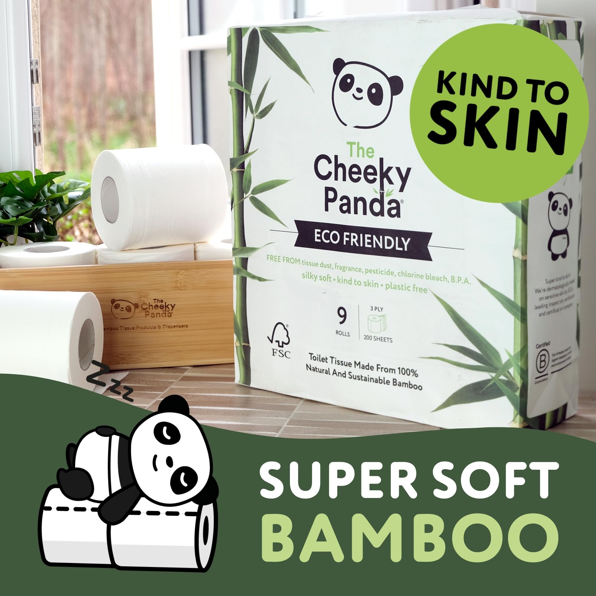 Bamboo Toilet Paper | 48 Rolls x 200 Sheets