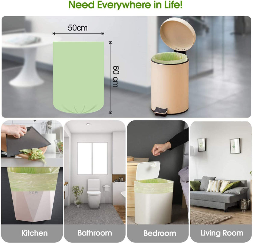 Biodegradable Garbage Bags 20L, 100 Pieces