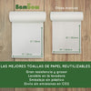 Paños reutilizables | Rollo de cocina ecológico | Multiusos | Resistente y absorbente | Bayetas ecológicas | Secado rápido y antibacteriano | 20 Hojas | Bambaw