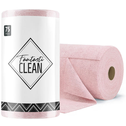 Reusable Microfiber Cleaning Cloths, 75 Count