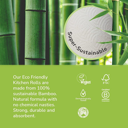 Bamboo Kitchen Paper | 10 x Kitchen Roll