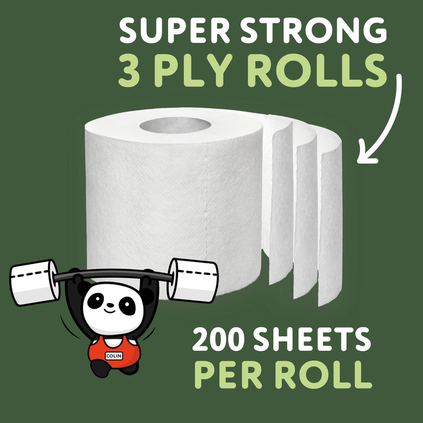 Bamboo Toilet Paper | 9 Rolls Pack (3-Ply, 200 Sheets)