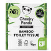 The Cheeky Panda - Papel higiénico de bambú | Paquete de 9 rollos (3 capas, 200 hojas) | Hipoalergénico, sin plástico, ecológico, súper suave, fuerte y sostenible