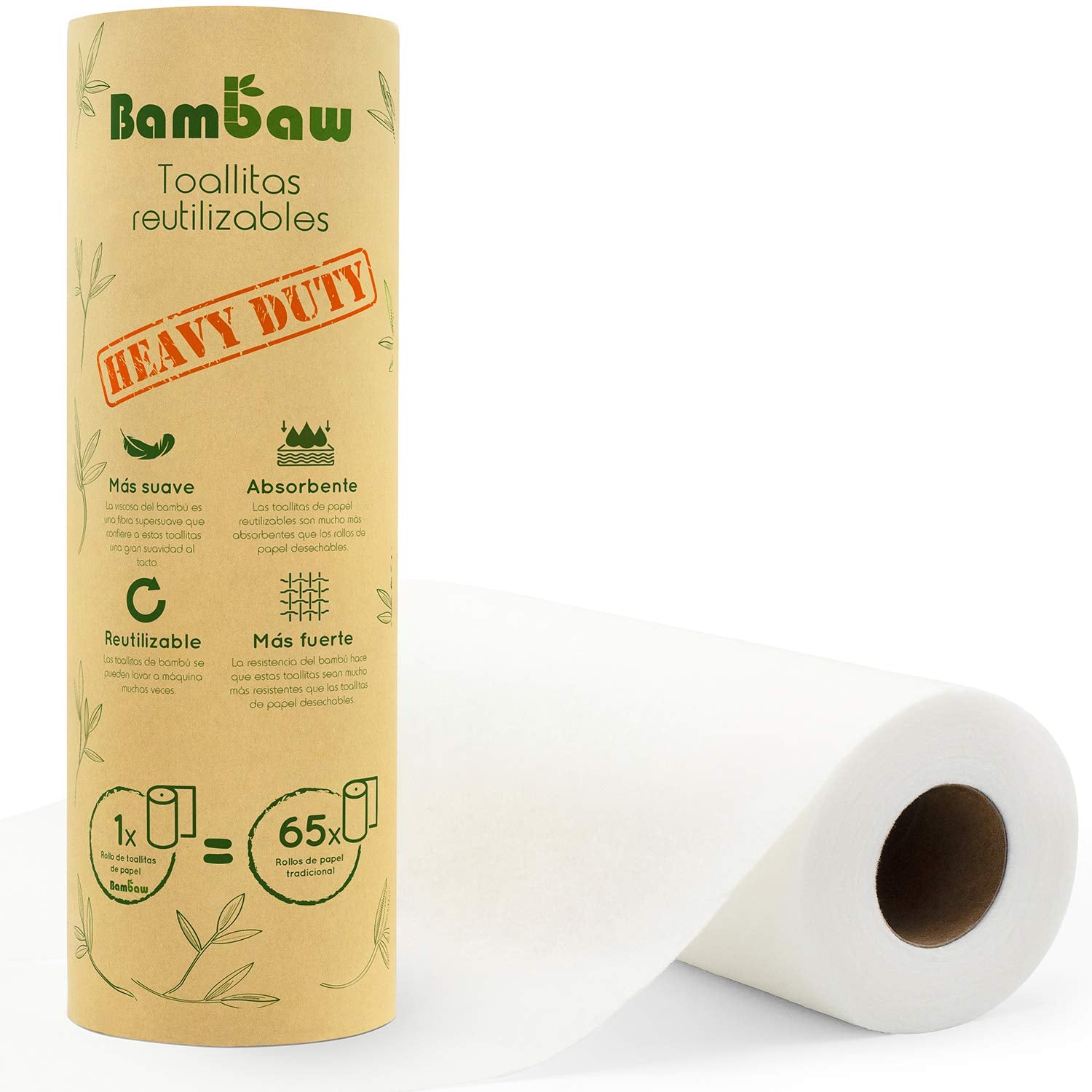 Eco-friendly and reusable kitchen roll | 20-sheet cloths