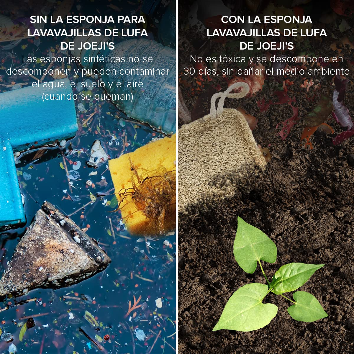 Natural Dishwashing Sponge (Pack of 8) | Eco-Friendly Scouring Pad