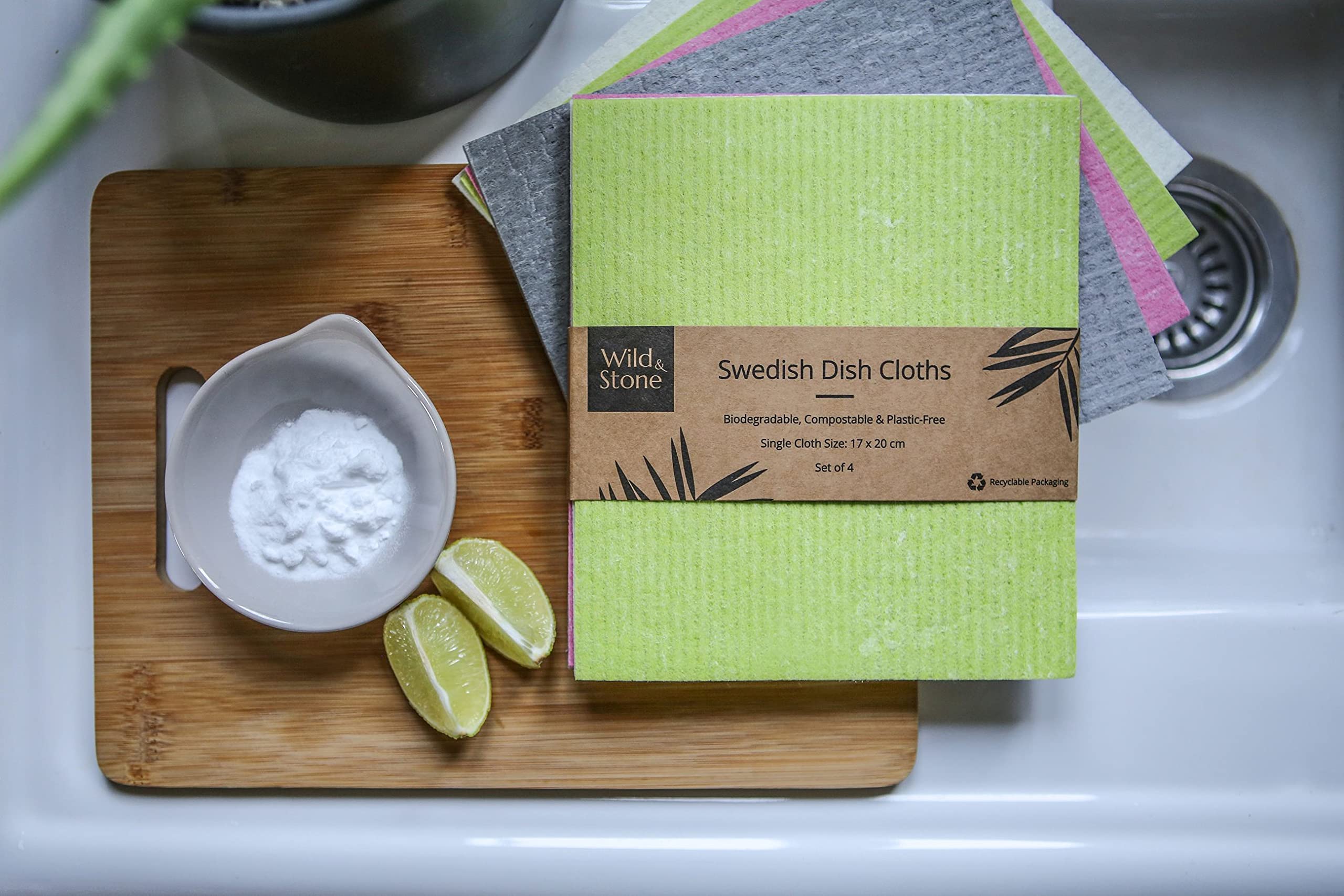 Compostable Swedish Kitchen Towels 4 pcs