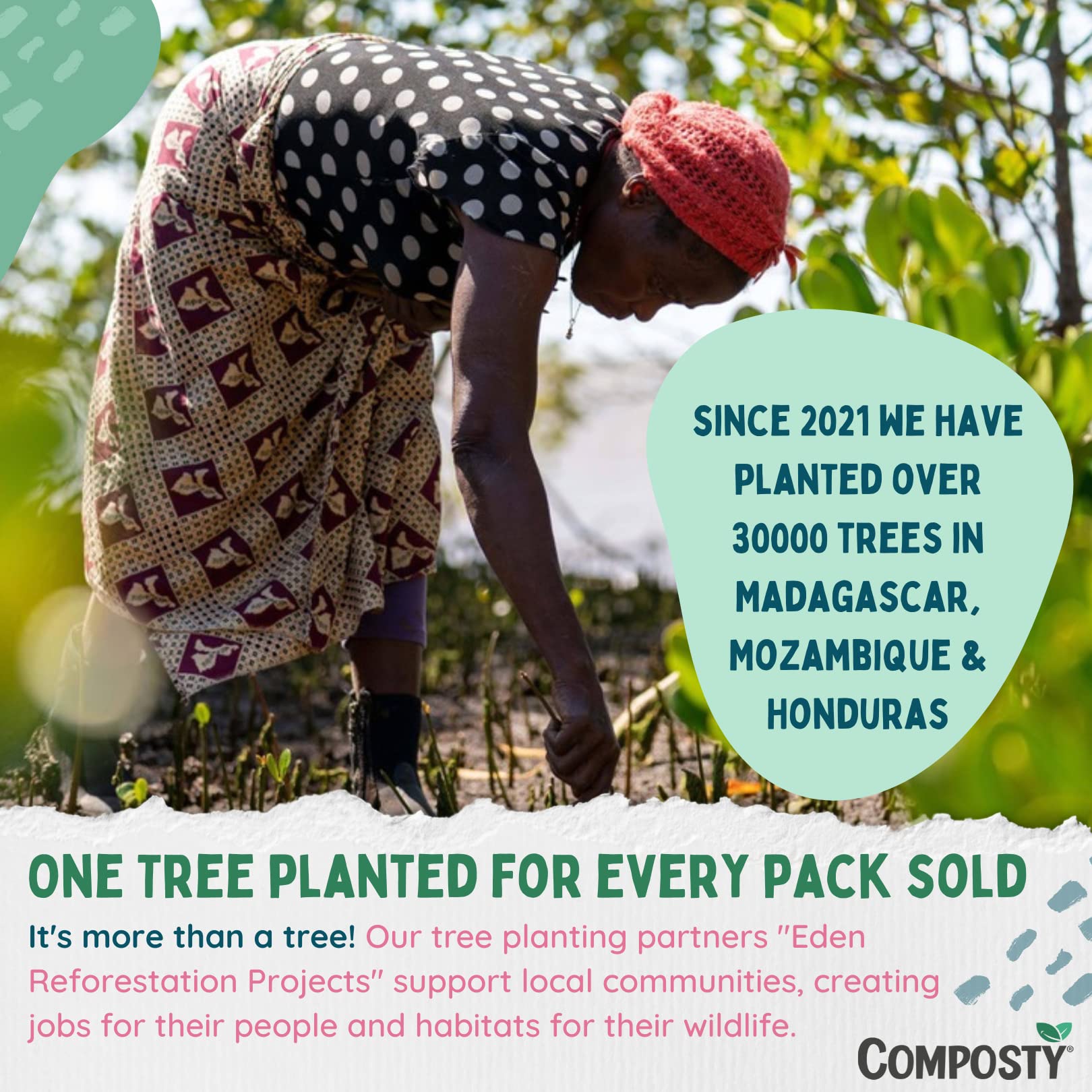 Compostable Pop-Up Eco-Friendly Sponges | 12 Units