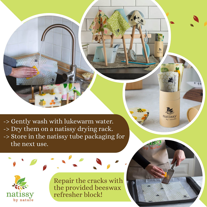 Reusable Beeswax Wraps - Eco-Friendly and Natural