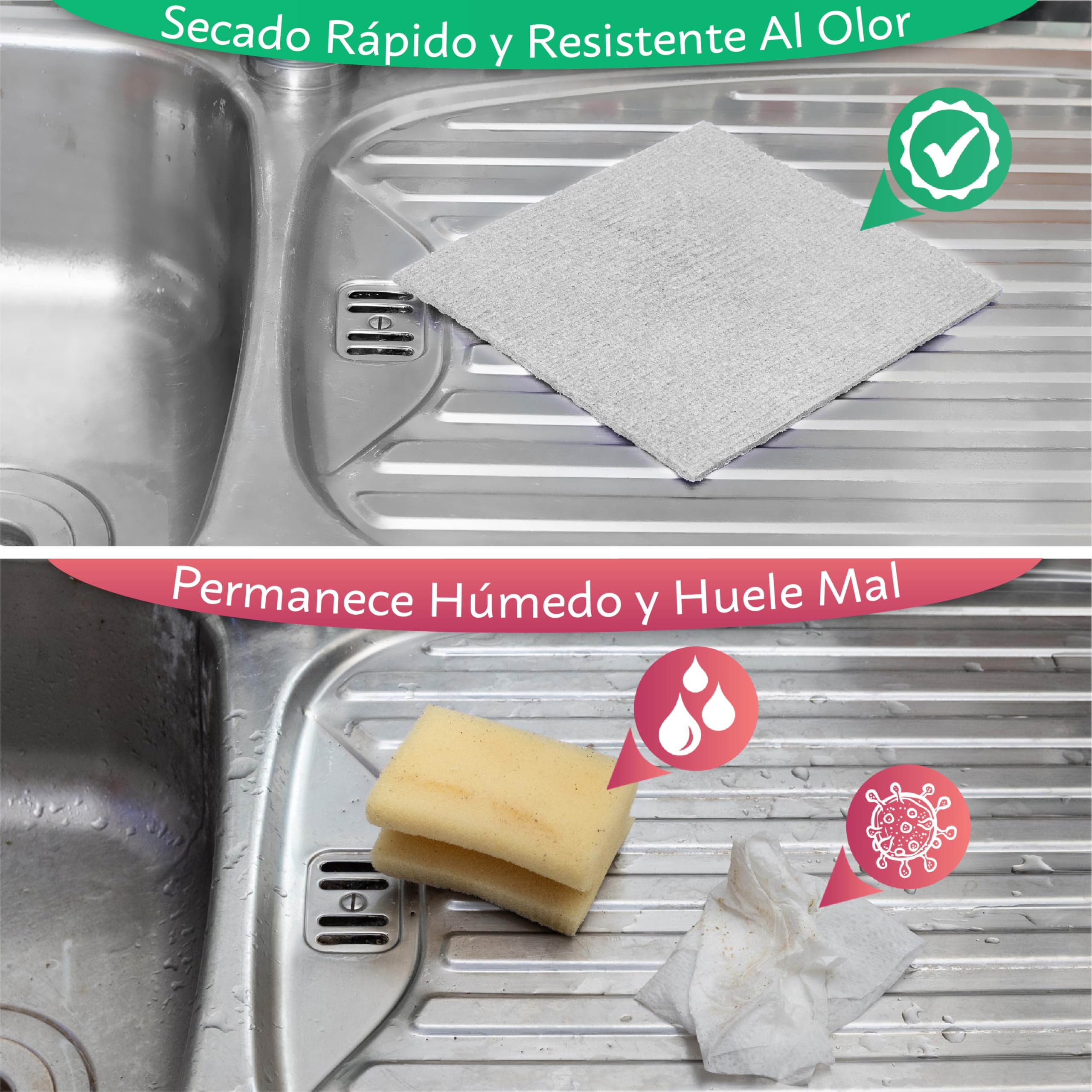 GREEN DODO Paño de Cocina Sueco | Paños de Esponja de celulosa biodegradables, ecológicos y sostenibles | Paño de Limpieza de Cocina Absorbente y sin olores | Esponja ecológica de Cocina Reutilizable…