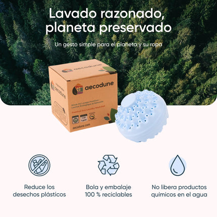 Detergente Lavadora Ecológico y Económico - 240 Lavados - Bola Lavadora Recargable