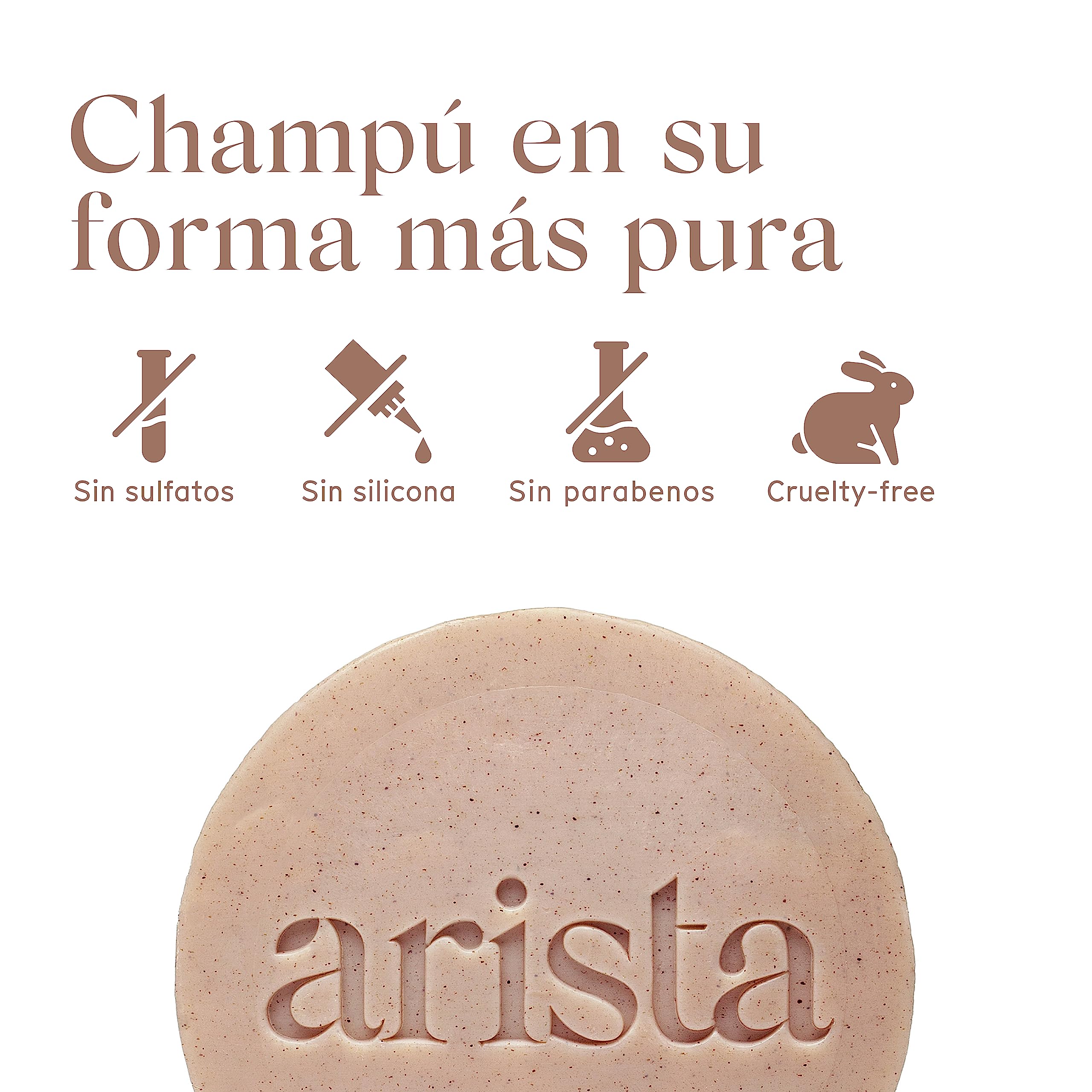 Shampoo sólido Arista Ayurveda, vegano y ecológico, ideal para rizos definidos e hidratados. Sin sulfatos, parabenos ni siliconas.