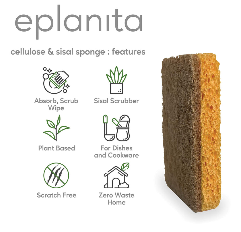Natural plant-based sponges (pack of 6)