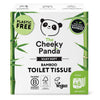 The Cheeky Panda Papel Higiénico de Bambú | 48 Rollos x 200 Hojas | 3 Capas 100% Bambú Biodegradable Sin Plástico | Paquete a Granel