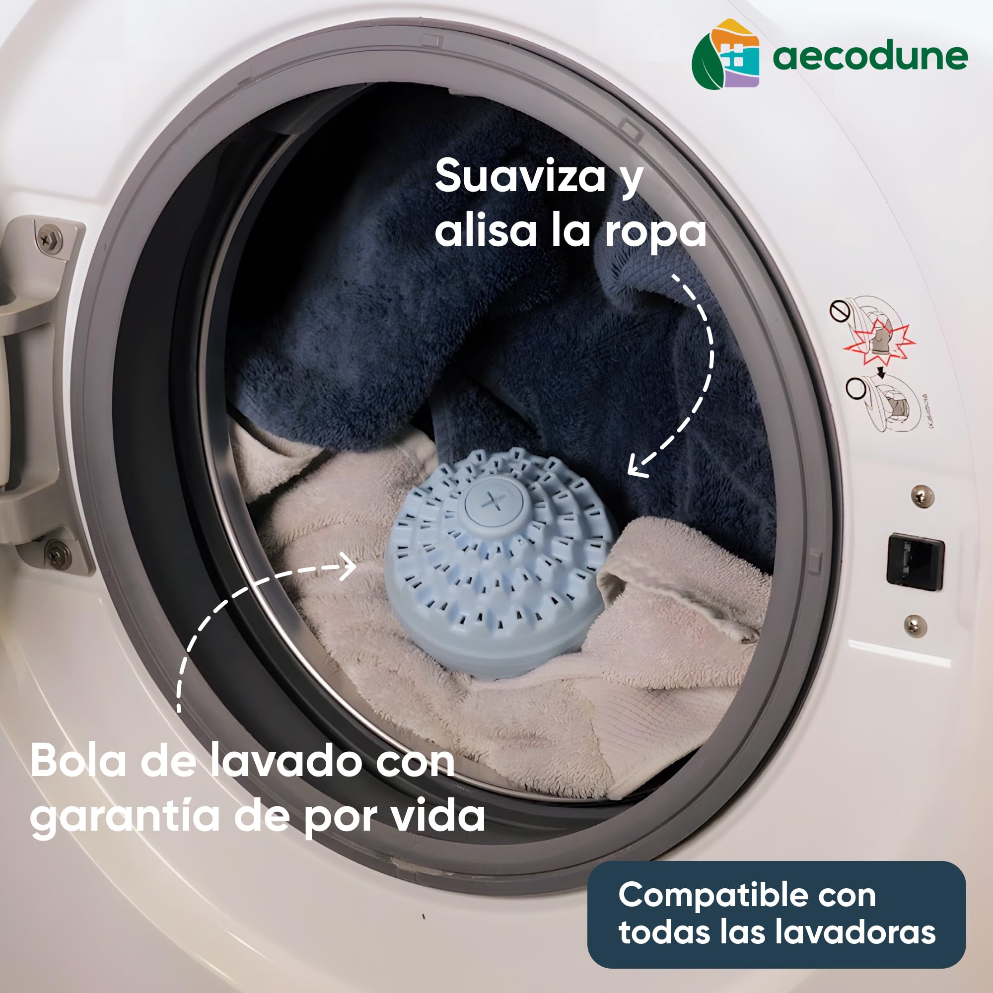 Detergente Lavadora Ecológico y Económico - 240 Lavados - Bola Lavadora Recargable