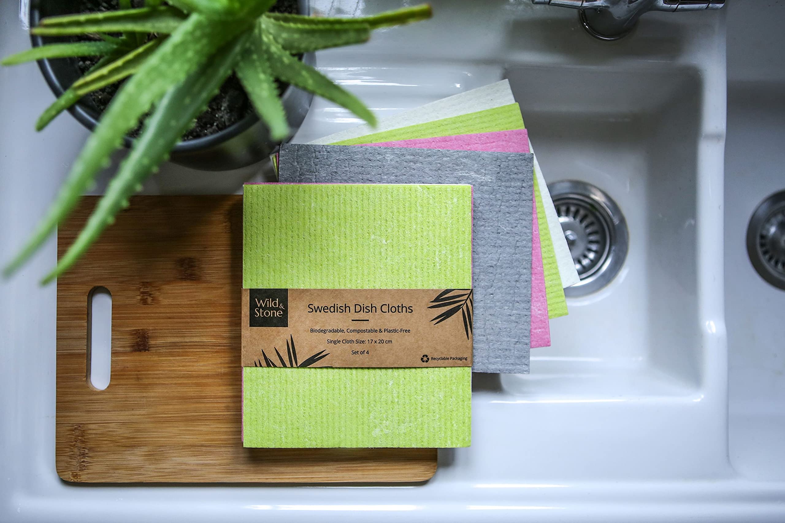 Compostable Swedish Kitchen Towels 4 pcs