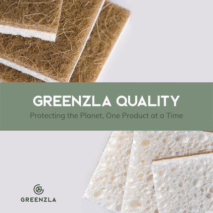 Pack of 6 Biodegradable Natural Kitchen Sponges