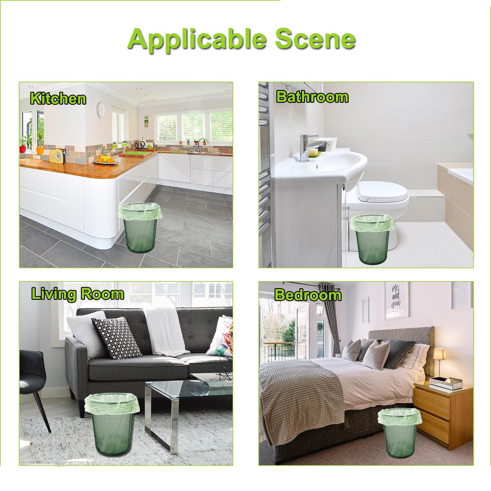 120 Compostable Organic Garbage Bags 10L KITBEST