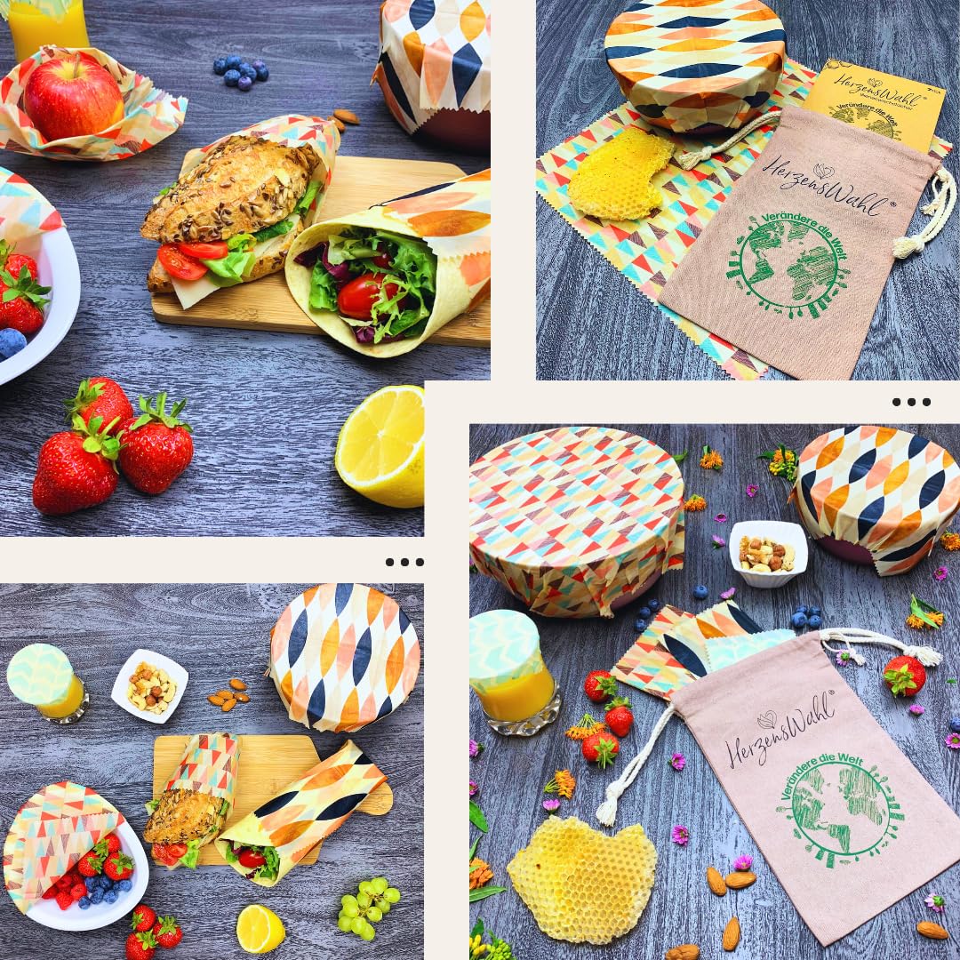 Set of 7 beeswax cloths