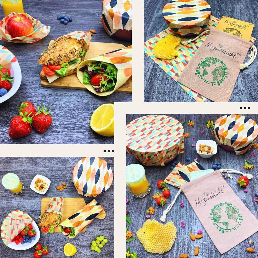 Set of 7 beeswax cloths