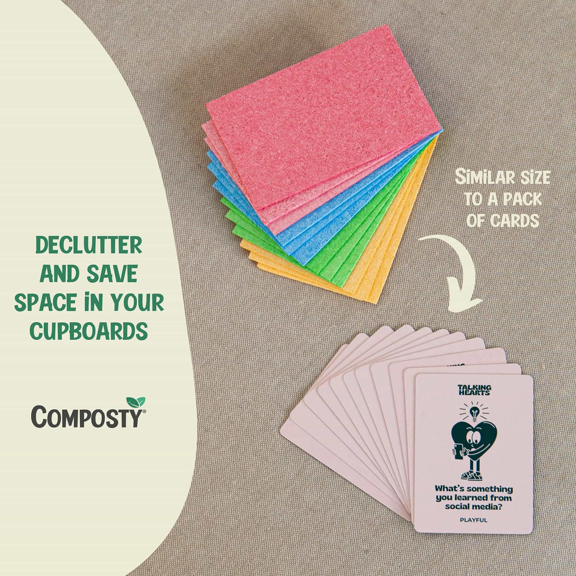 Compostable Pop-Up Eco-Friendly Sponges | 12 Units