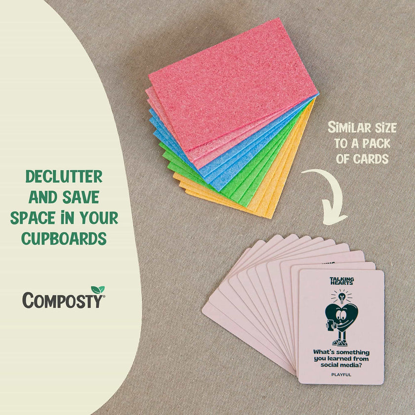 Compostable Pop-Up Eco-Friendly Sponges | 12 Units