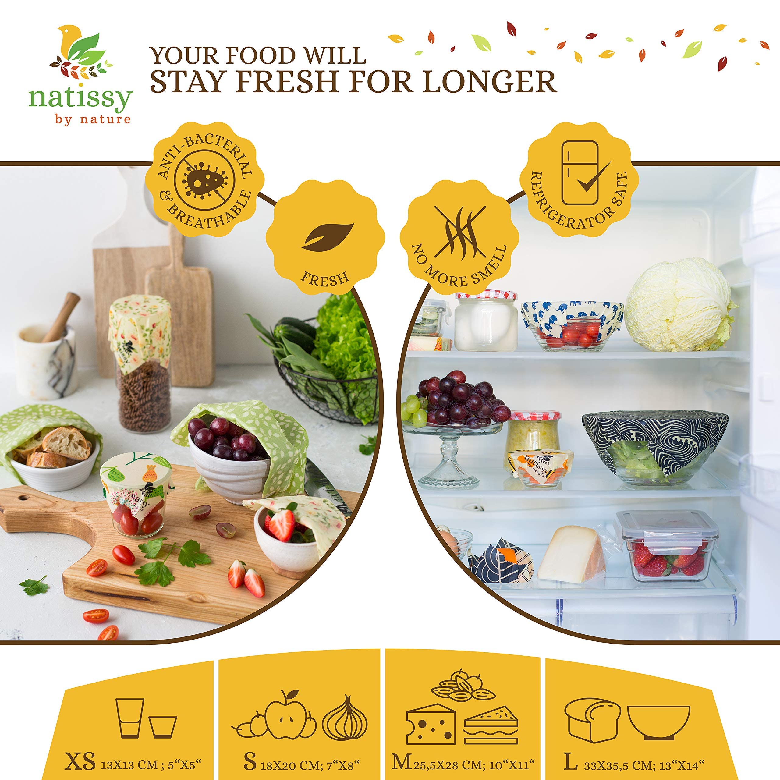 Reusable Beeswax Wraps - Eco-Friendly and Natural