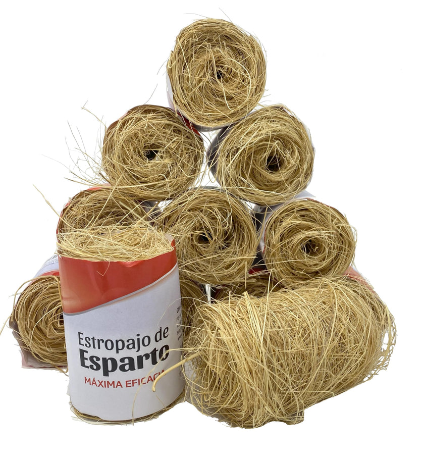 Natural eco-friendly esparto grass scouring pad. Pack of 48 units