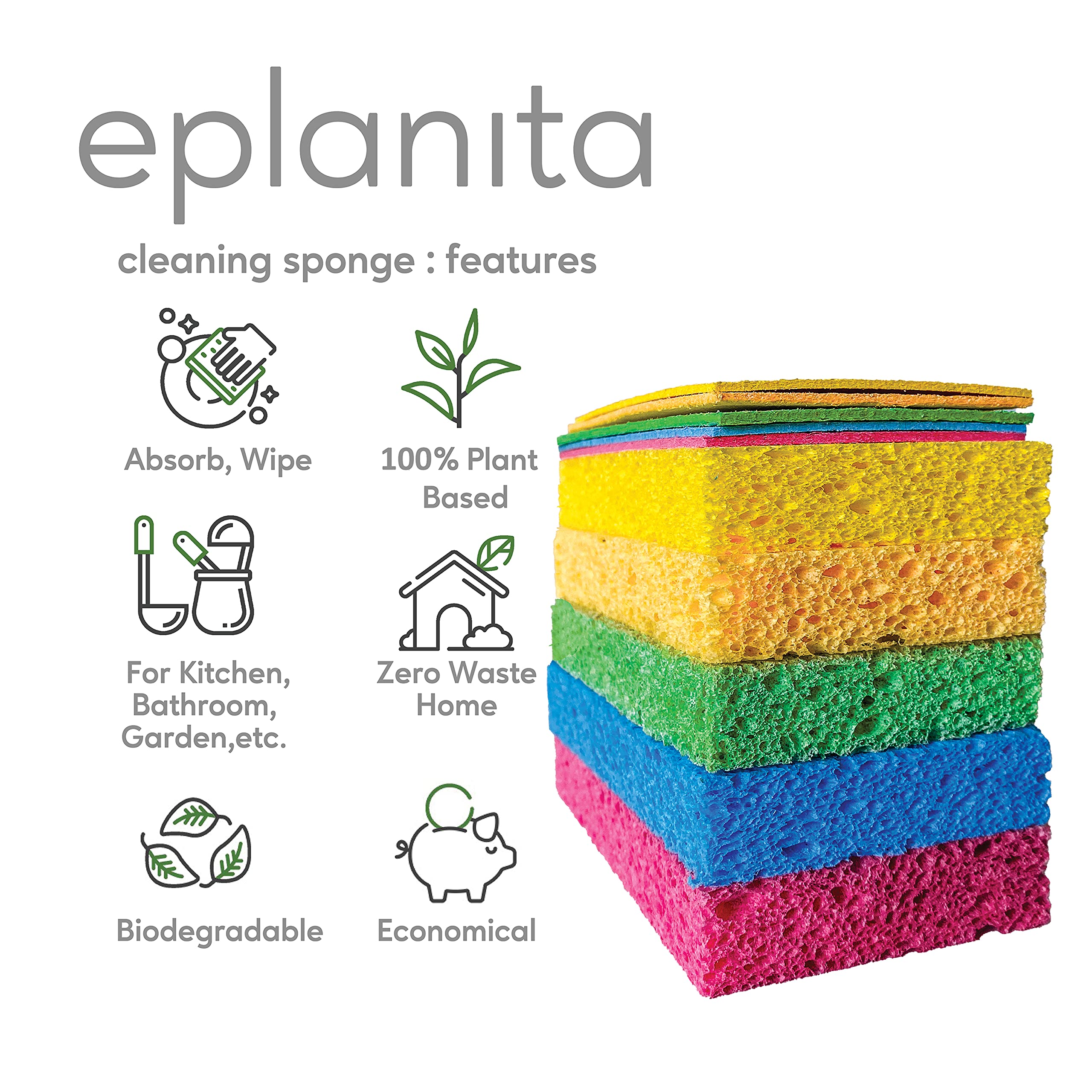 Biodegradable Pop-up Sponges (pack of 5)
