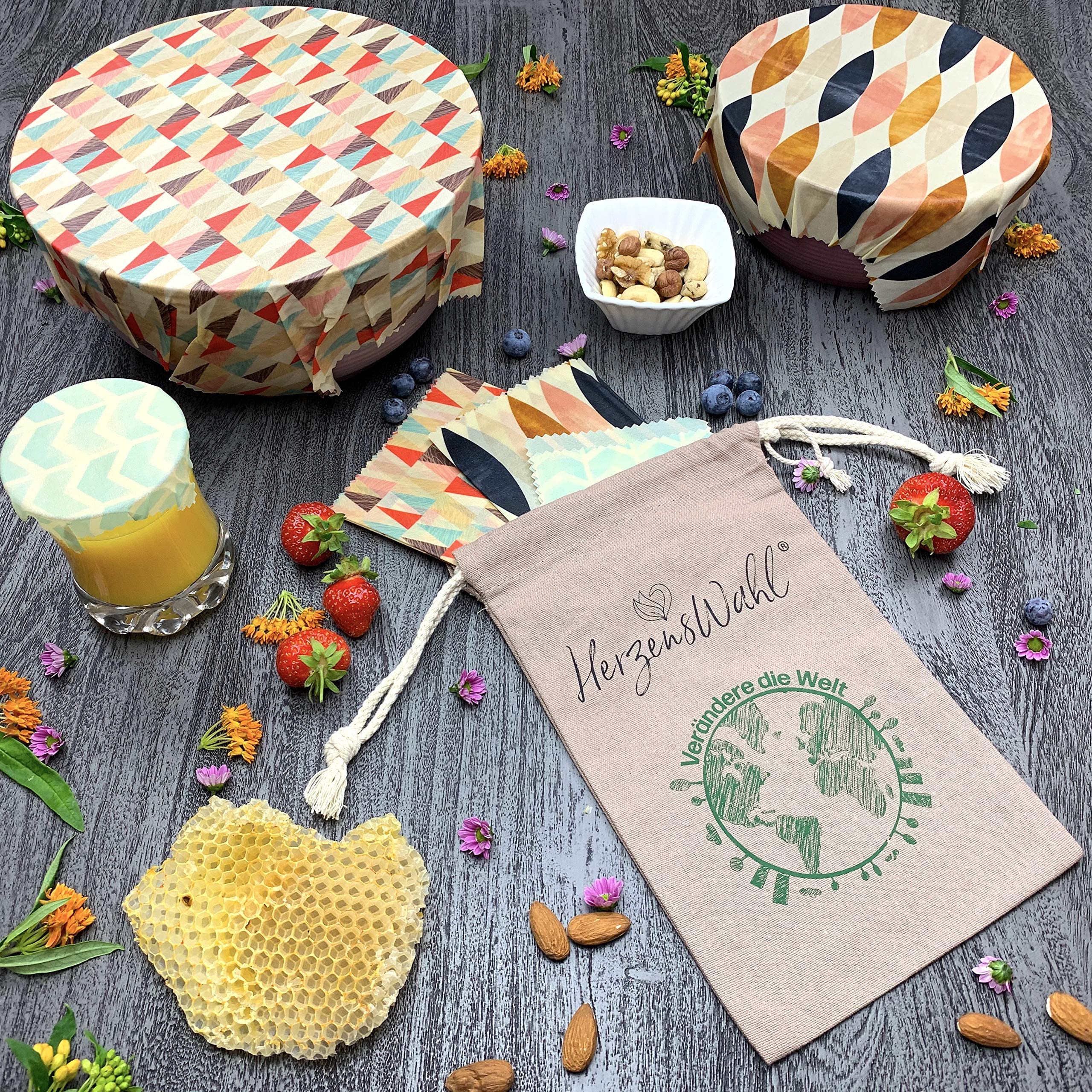 Set of 7 beeswax cloths