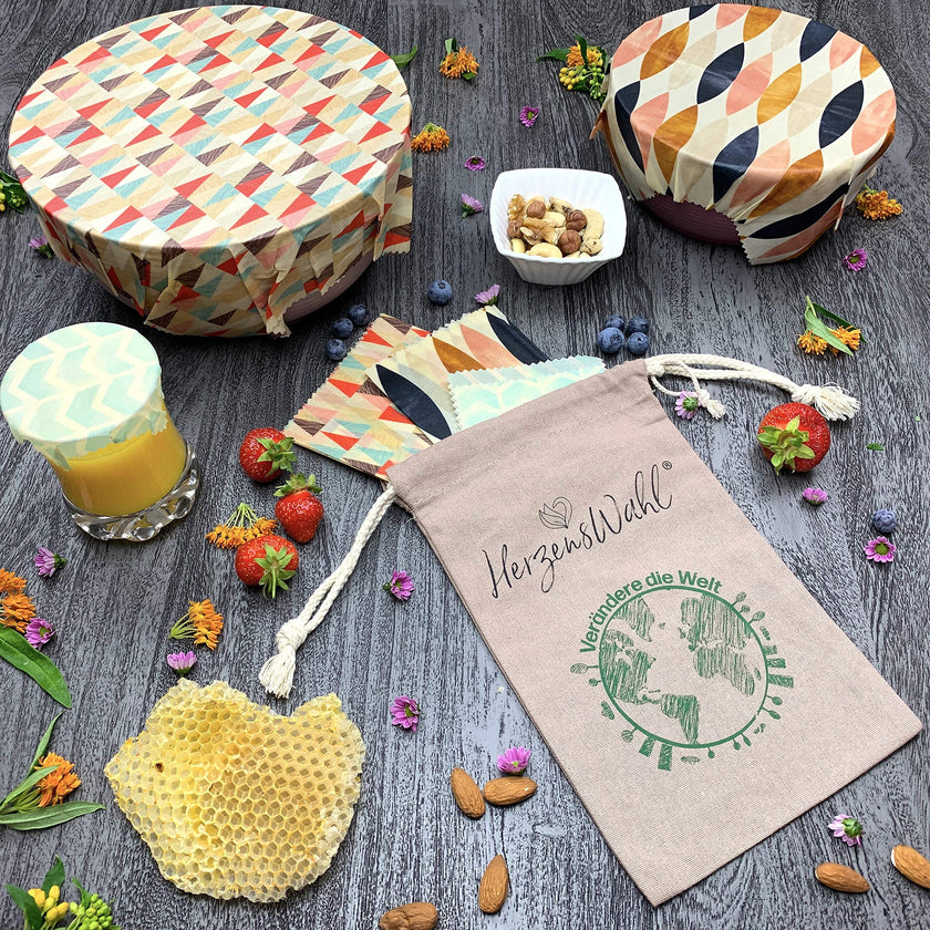 Set of 7 beeswax cloths