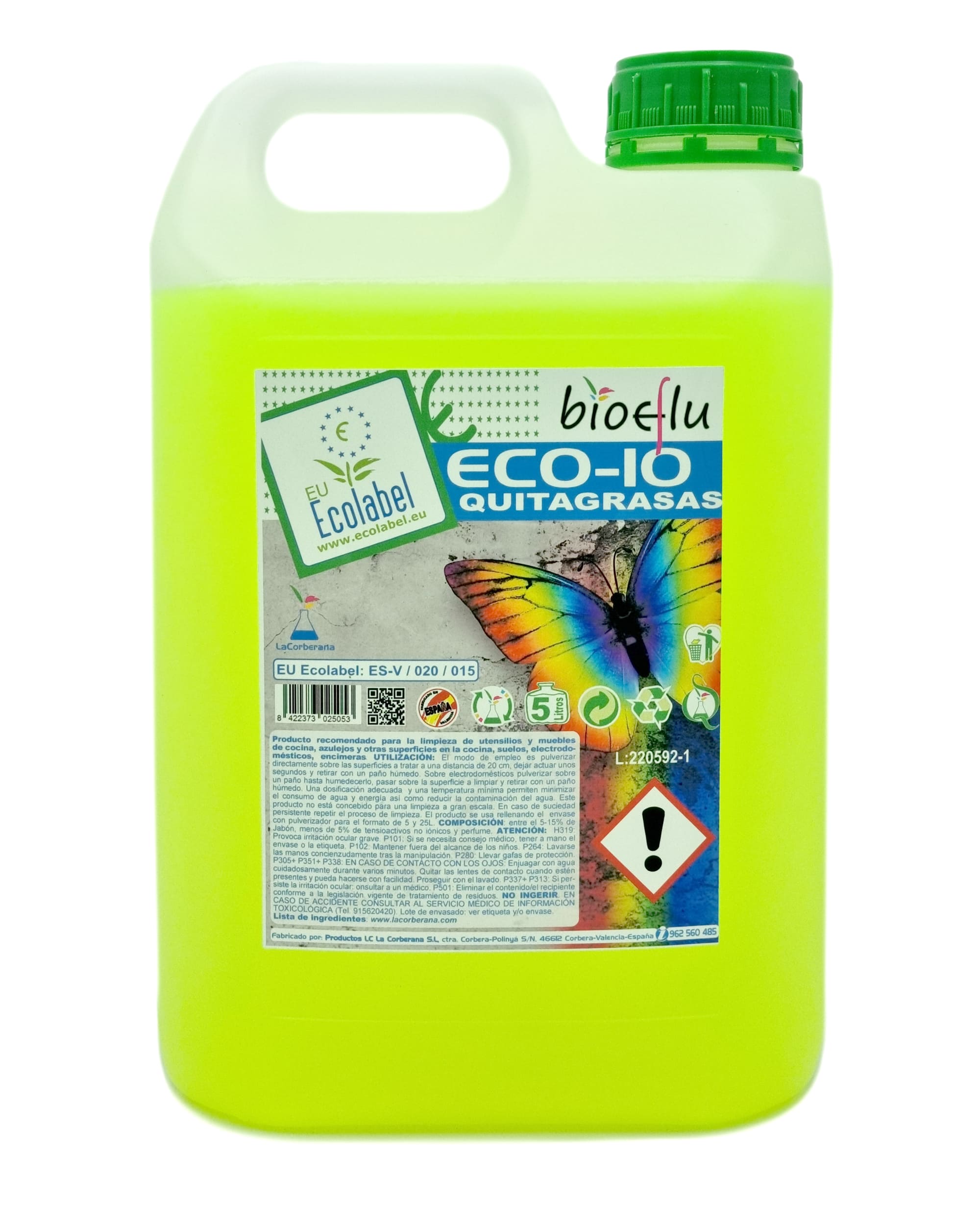 ECO 10. Desengrasante ecológico con certificación Ecolabel.